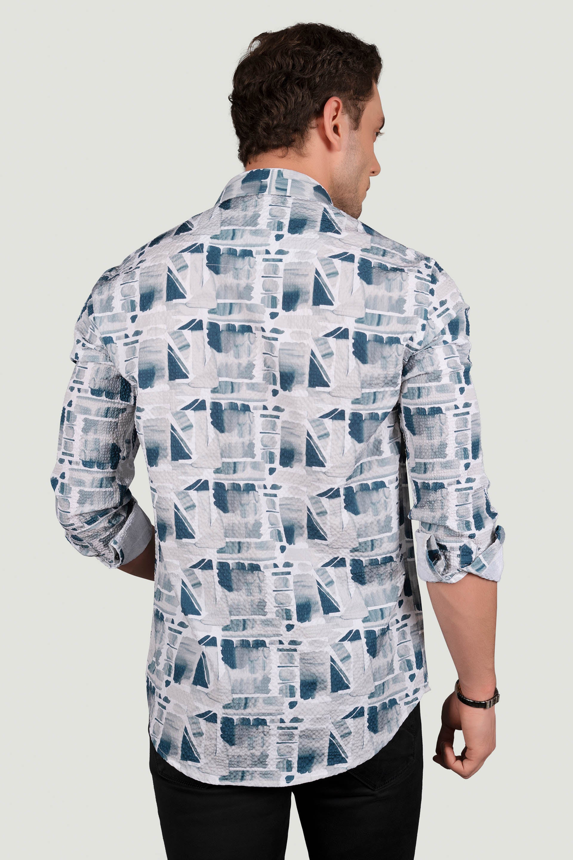 DEXTER BLUE ABSTRACT PRINT