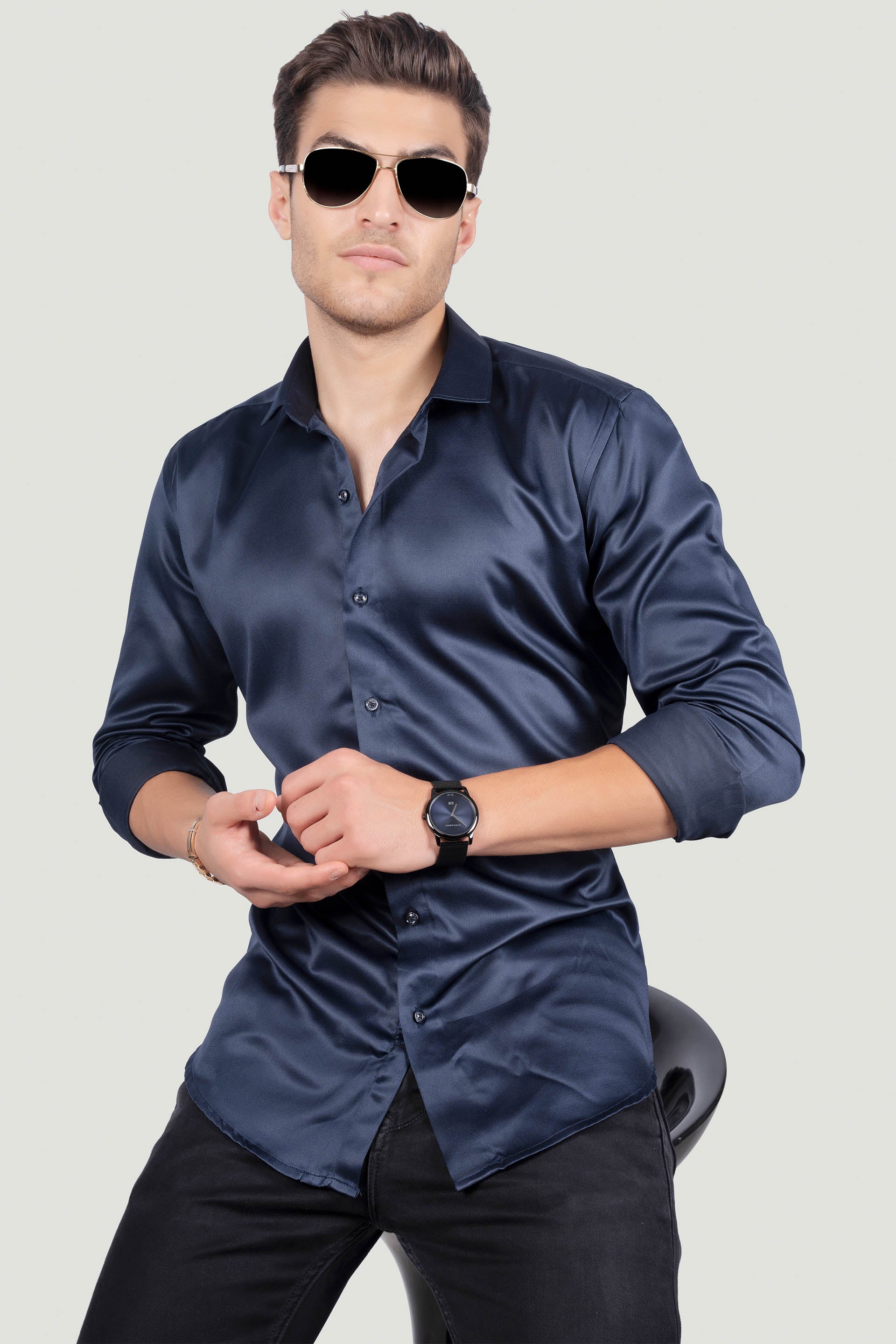 CESARIO NAVY BLUE SOLID