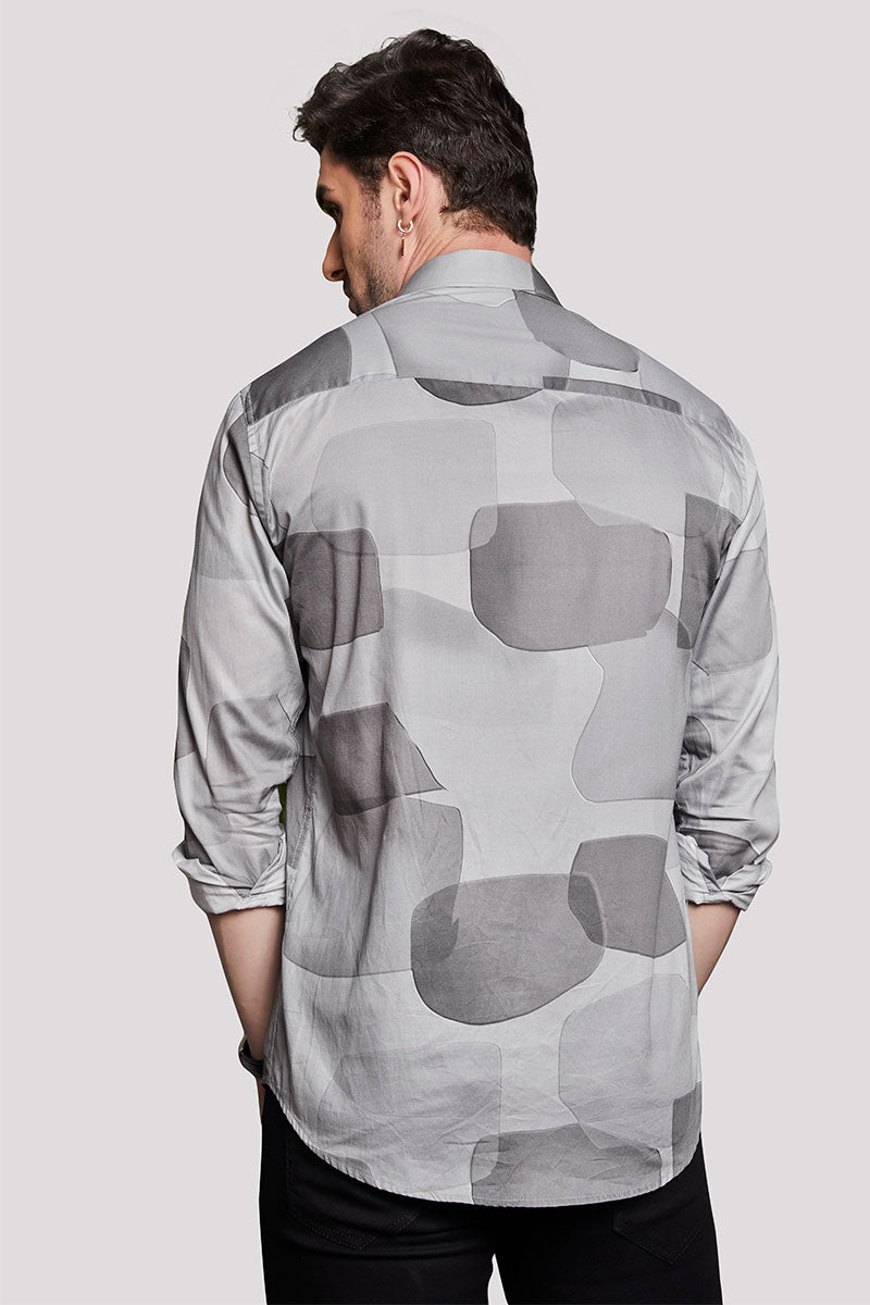 Hudson Grey Abstract Print