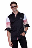 TRICOLOR SLEEVES BLACK DESIGNER